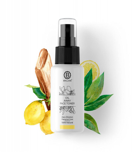 Brillare Oil Away 100% Natural Face Toner With Tea Tree, Lemon and Zinc