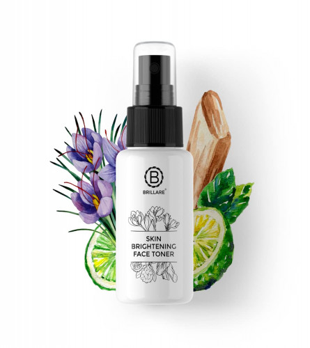 Brillare Skin Brightening 100% Natural Face Toner With Arbutin, Saffron and Sandalwood
