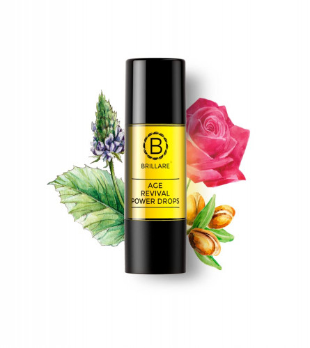 Brillare Age Revival Power Drops, 100% Natural Face Serum With Aragn Oil, Rose & Bakuchioil