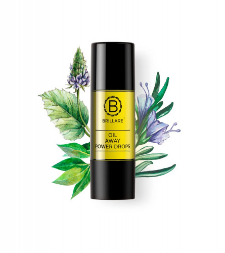 Brillare Oil Away Power Drops, 100% Natural Face Serum With Tea Tree and Rosemary