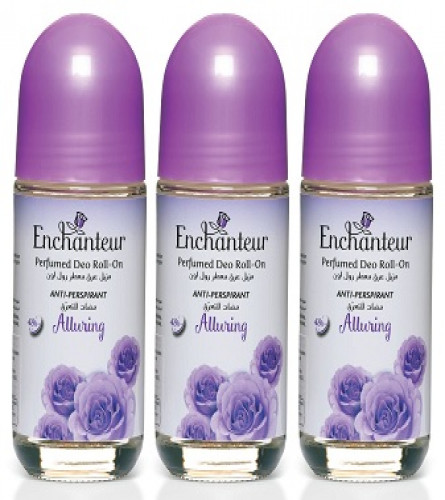 Enchanteur Alluring Roll-On Deodorant for Women with Roses & Vanilla Extracts