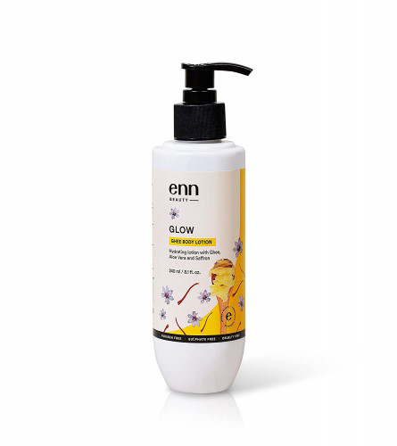 ENN Glow Ghee Body Lotion | Hydrovance Enriched | Non- greasy | Natural | For Men & Women | 240 ml