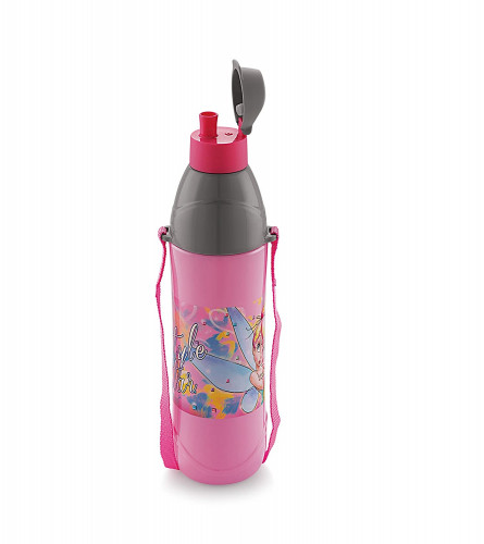 Cello Puro Junior Tinker Bell Plastic Water Bottle 600ml, Grey, Set of 2 (Fs)