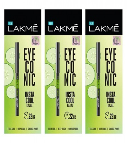 Lakmã Eyeconic Insta Cool Kajal, Black, Cooling Kohl Liner With Cucumber