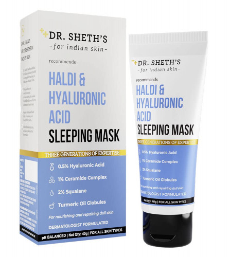Dr. Sheth'S Haldi And Hyaluronic Acid Sleeping Mask Cream With Ceramides & Vitamin E