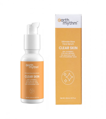 Earth Rhythm 20% Vitamin C Serum for Glowing & Clear skin with Hyaluronic & Salicylic Acid