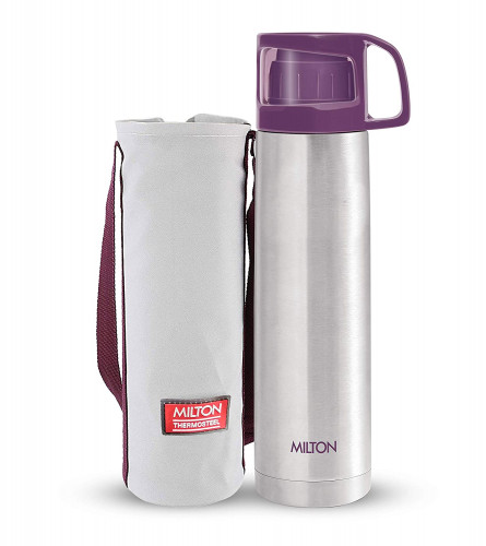 Milton Glassy 750 Thermosteel 24 Hours Hot and Cold Water Bottle 750 ml, Purple (Fs)