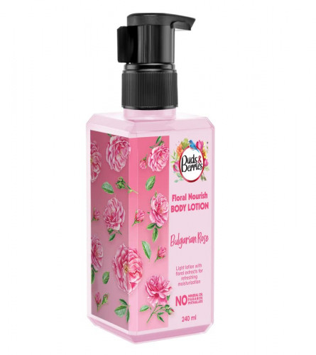 Buds & Berries Floral Nourish Body Lotion with Bulgarian Rose |  Refreshing Moisturization