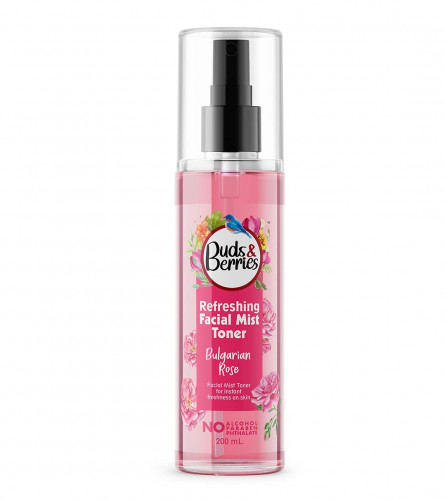 Buds & Berries Refreshing Bulgarian Rose Facial Mist Toner | Normal to Dull Skin