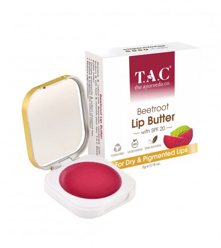 TAC - The Ayurveda Co. Beetroot Lip Balm with Spf 20 for Dry & Chapped Lips