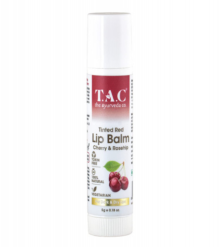 TAC - The Ayurveda Co. Tinted Cherry & Rosehip Vegan Lip Balm SPF 20 for Dark Lips