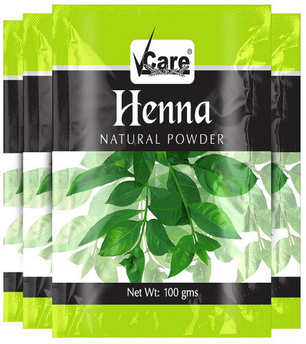 VCare Henna Natural Powder for Hair 100 gm (Pack of 4)
