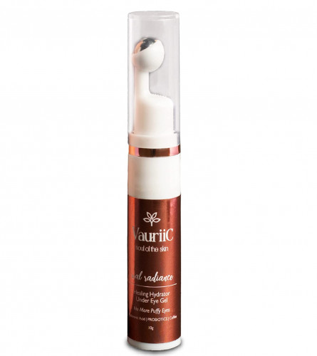 VauriiC Healing Hydrator Men and Women Under Eye Gel with Eye Massage Roller