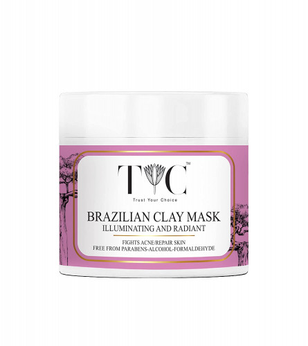 TYC - TRUST YOUR CHOICE Brazilian Rainforest Clay Mud Mask, Fights Acne | De-Tans Skin