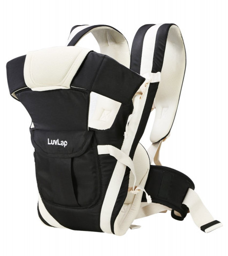 Luxury Meets Comfort: LuvLap Elegant Carrier (Black) - 4 Positions, Ergonomic Support, Style!