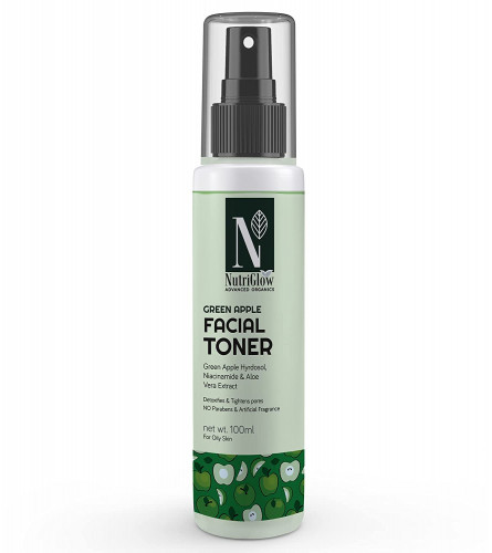 NutriGlow Advanced Organic Green Apple Facial Toner 100 ml (Pack of 2)
