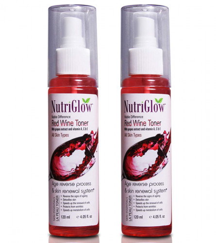 NutriGlow Red Wine Toner 120 ml (pack of 2)