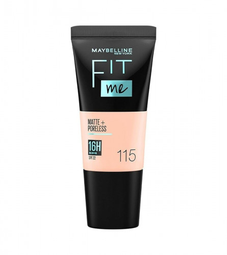 Maybelline New York Liquid Foundation, Matte & Poreless 115 Ivory 18ml (Pack of 2)