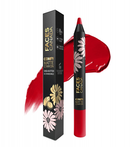 FACES CANADA Comfy Matte Lip Crayon -Yum 01, 2.8 g (Pack of 2)