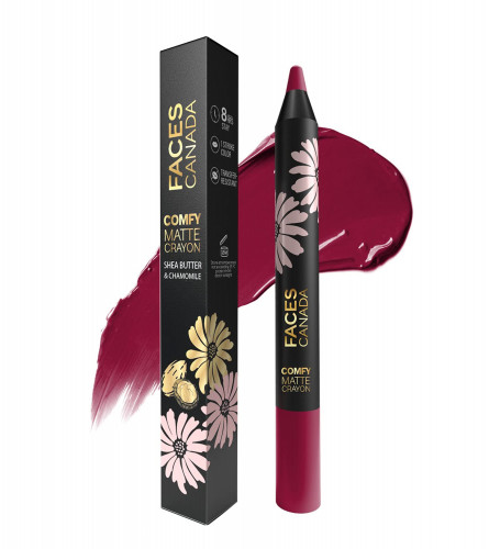 FACES CANADA Comfy Matte Lip Crayon - Lipsync 03 2.8g (Pack of 2)