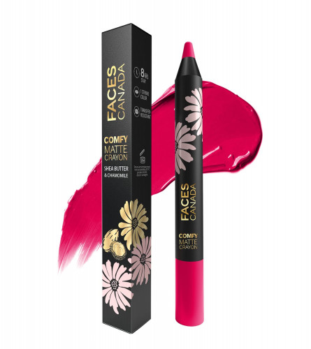 FACES CANADA Comfy Matte Lip Crayon - Dramaqueen 04, 2.8g (Pack of 2)