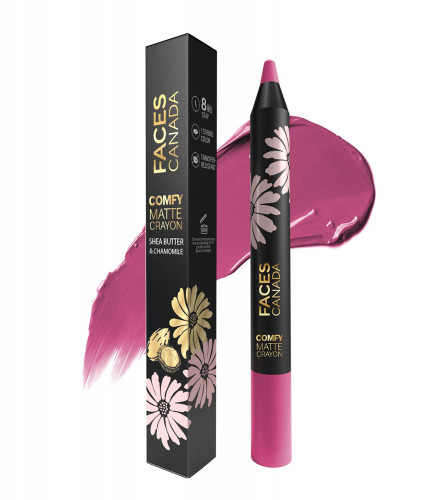 FACES CANADA Comfy Matte Lip Crayon - Pink Me Up 08, 2.8g (Pack of 2)