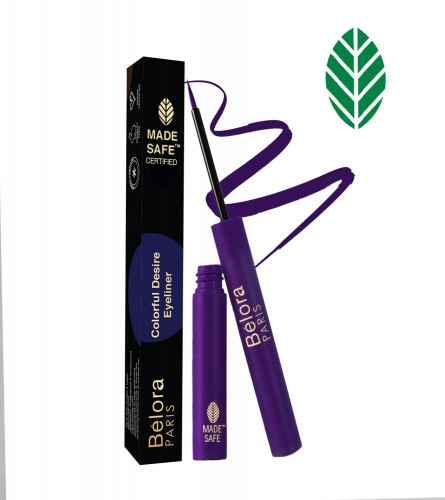 Belora Paris Colorful Desire Eyeliner | Matte Finish Liquid Eyeliner| Royal Purple
