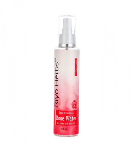 Riyo Herbs Steam Distilled Rose Water Spray for All Skin Types Women & Men