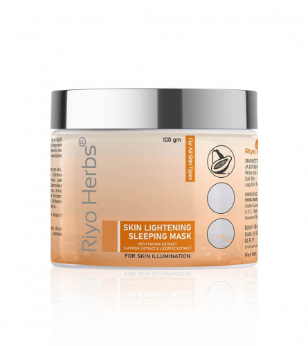 Riyo Herbs Skin Lightening Sleeping Mask With Glycerin, Carica Papaya Fruit & Saffron Flower