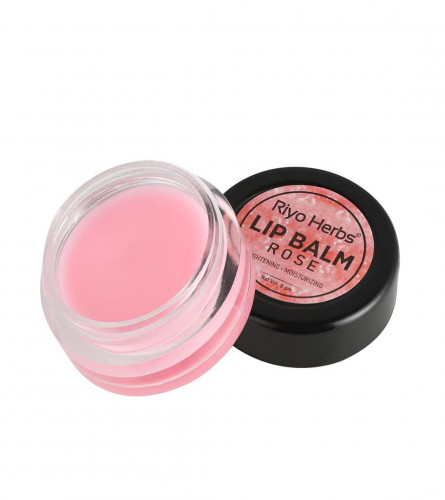 Riyo Herbs Rose Lip Balm With Rich & Natural Essential Oils, Shea Butter & Beeswax