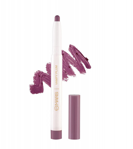 MARS Retractable Poppins Long Lasting Lip Crayon 08-VAMPY-PLUM 1.3 gm (Pack Of 2)