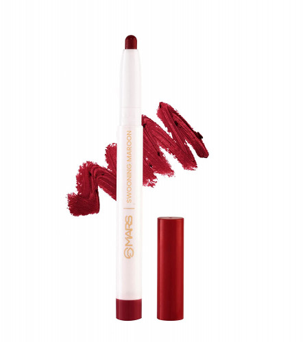 MARS Retractable Poppins Long Lasting Lip Crayon 17-SWOONING MAROON 1.3 gm (Pack Of 2)