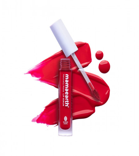 Mamaearth Naturally Matte Lip Serum Matte Liquid Lipstick Beet It Red 3 ml