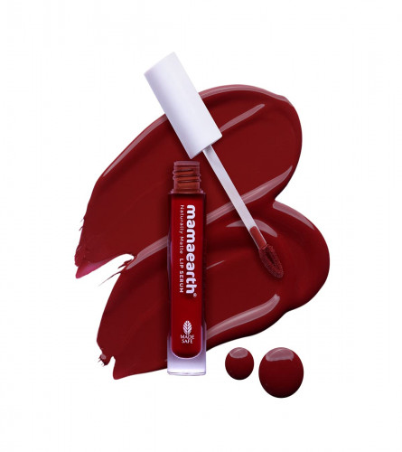 Mamaearth Naturally Matte Lip Serum Matte Liquid Lipstick Chirpy Cherry 3 ml