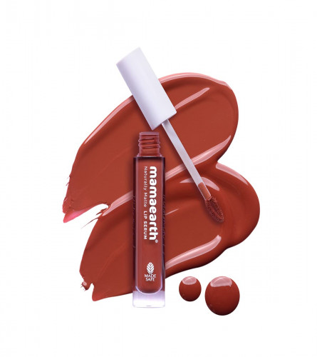 Mamaearth Naturally Matte Lip Serum Matte Liquid Lipstick Chocolate Truffle 3 ml