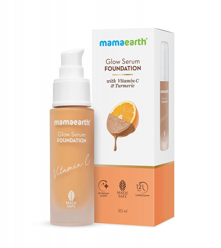 Mamaearth Glow Serum Foundation Lotion with Vitamin C & Turmeric - Almond Glow 30 ml