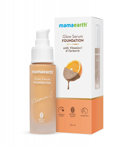 Mamaearth Glow Serum Foundation Lotion with Vitamin C & Turmeric - Nude Glow 30 ml