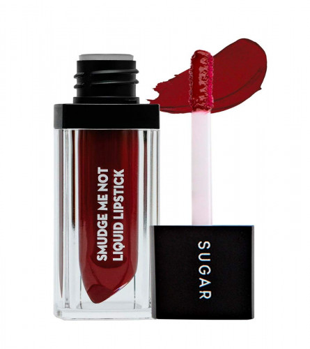 SUGAR Cosmetics Smudge Me Not Liquid Lipstick 01 Brazen Raisin 4.5 ml (Pack Of 2)