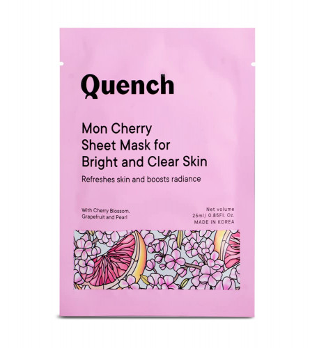 Quench Botanics Mon Cherry Sheet Mask for Bright and Clear Skin