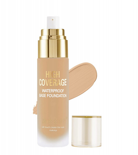 Swiss Beauty High Coverage Waterproof Base Foundation Natural-Nude 55gm (Pack Of 2)