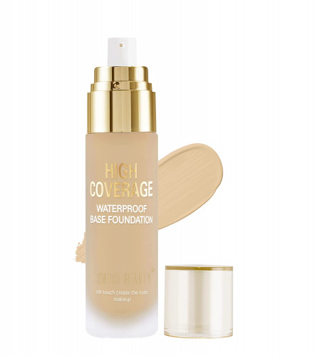 Swiss Beauty High Coverage Waterproof Base Foundation Medium-Beige 55gm (Pack Of 2)