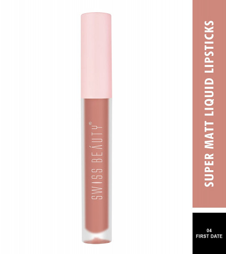 Swiss Beauty Super Matte Non Transfer Long Lasting Liquid Lipstick First Date