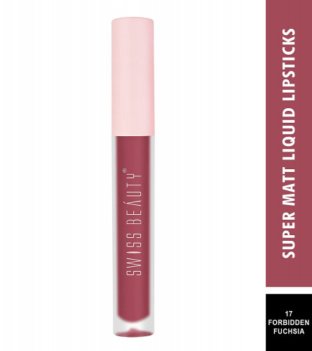 Swiss Beauty Super Matte NonTransferLong Lasting LiquidLipstick Forbidden Fuchsia