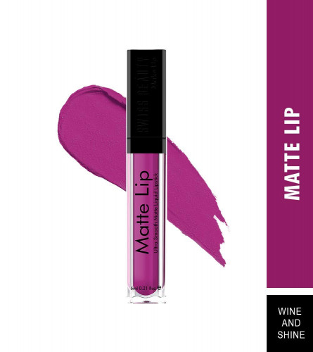 Swiss Beauty Ultra Smooth Matte Liquid Lipstick - Wine and Shine