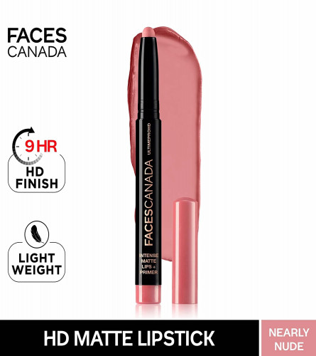 FACES CANADA Ultime Pro HD Intense Matte Lips + Primer - Nearly Nude