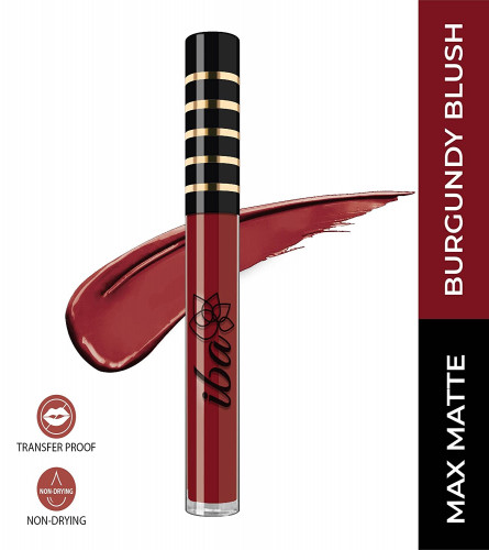 Iba Maxx Matte Liquid Lipstick - Burgundy Blush, 2.6 ml (Pack Of 2)