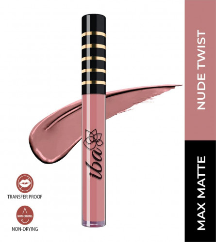 Iba Maxx Matte Liquid Lipstick - Nude Twist, 2.6 ml (Pack Of 2)