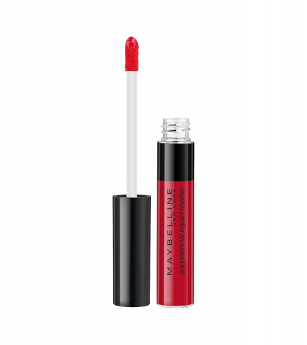 Maybelline New York Sensational Liquid Matte Lipstick Flush It Red