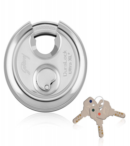 Godrej Locking Solutions and Systems Duralock Ultra XL+ Padlock with 3 Keys (70 mm)Fs