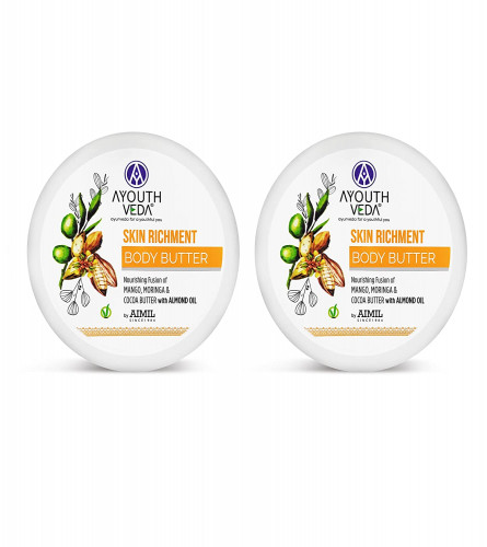 Ayouthveda Skin Richment Body Butter Cream for Dry Skin, Deep Moisturization